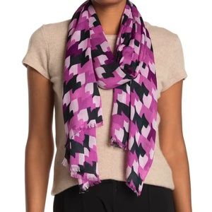 NEW!! Kate Spade New York Geo Pop Oblong Ruffled Pansy Scarf